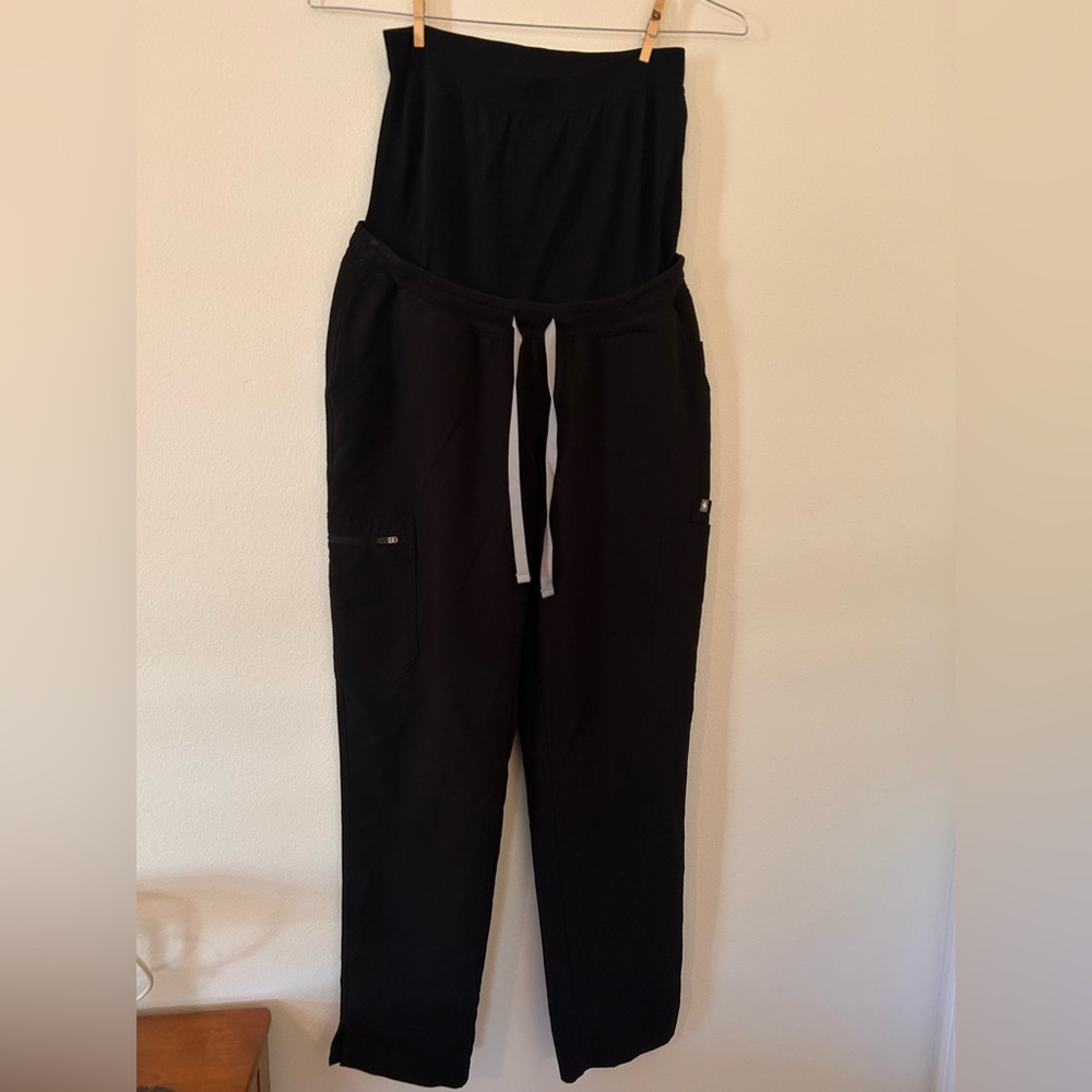 Figs Black Straight Leg Maternity Pants